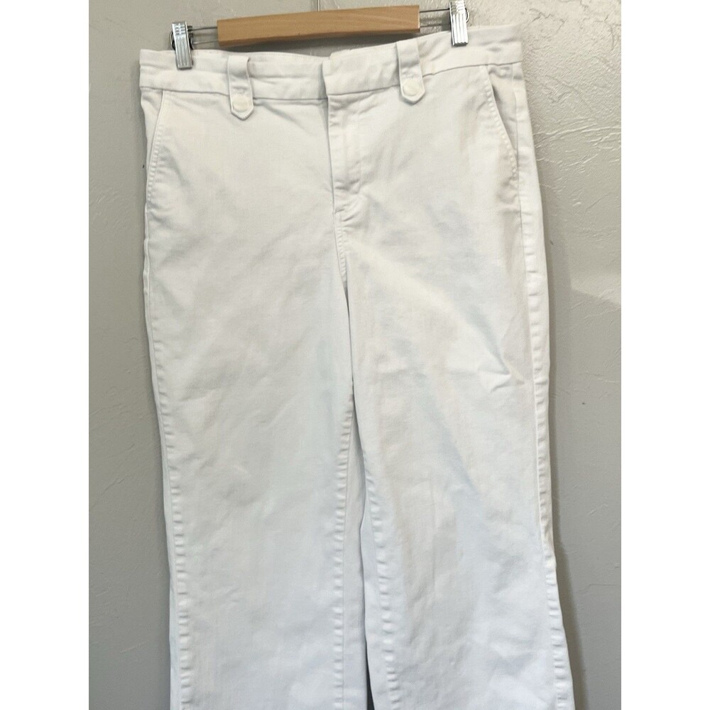 Talbots Women's Wide Leg Jeans White Size 14 Flat Front 14P Petite - Picture 2 of 8